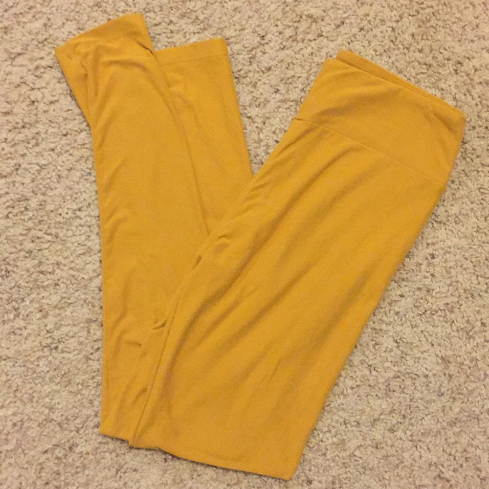LulaRoe Mustard leggings, Never worn!